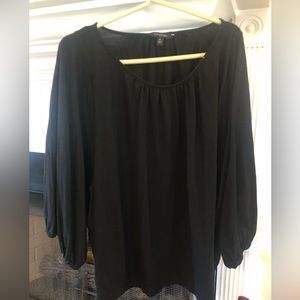 Banana Republic balloon sleeve top in black xl
